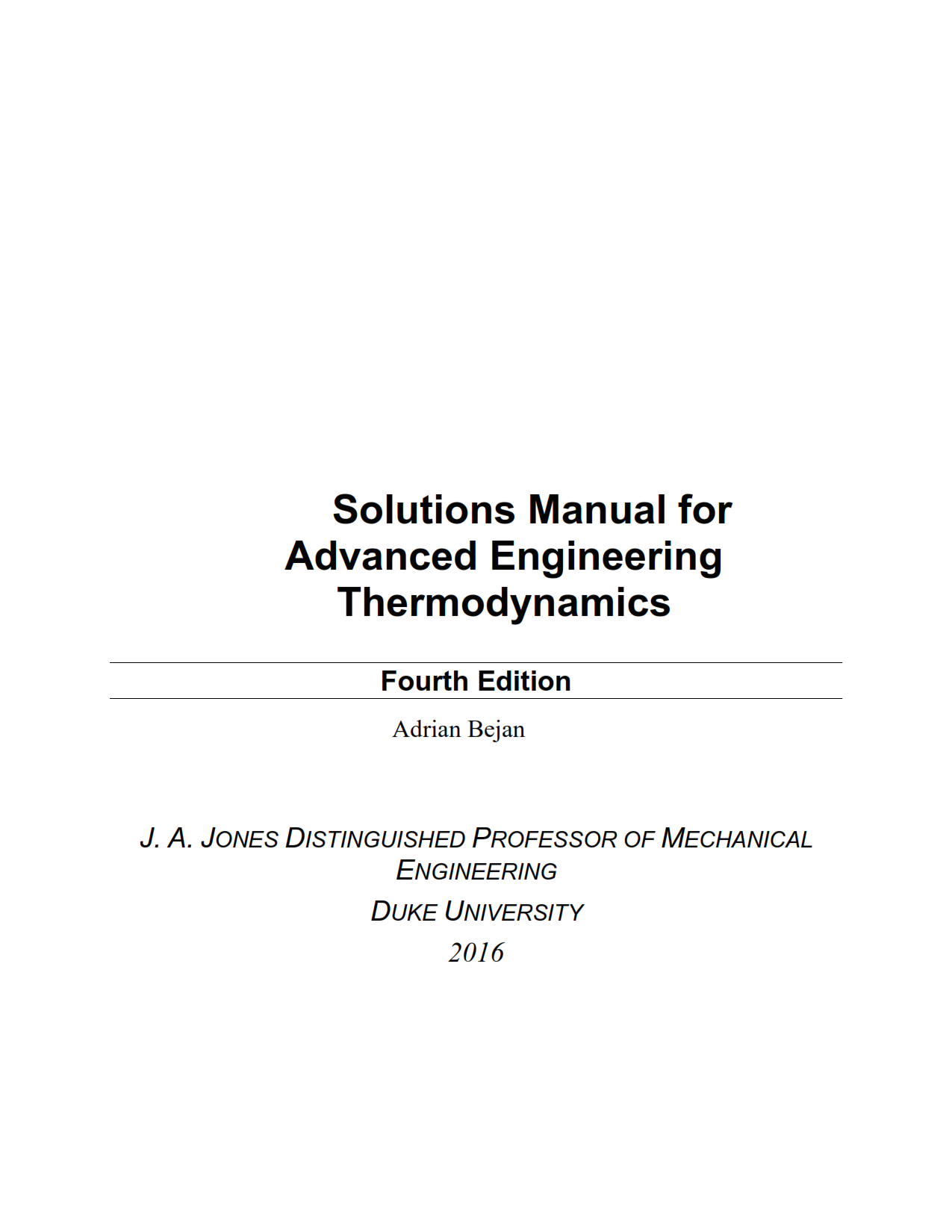 Download free advanced engineering thermodynamics 4th - 3rd edition by Adrian Bejan solution manual pdf | Gioumeh solutions