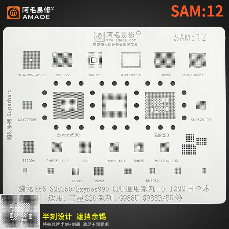 مجموعه شابلون های CPU سری سامسونگ SAM برند AMAOE