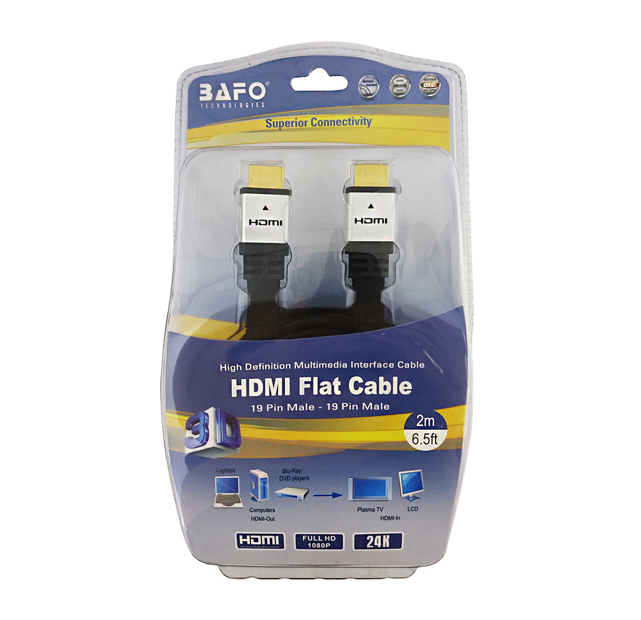Bafo Flat HDMI Cable 2m