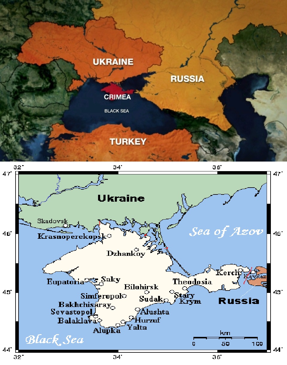 موقعیت ژئوپلیتیکی شبه جزیره کریمه در مرز روسیه