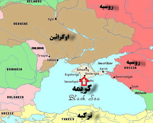 نقشه کشور اکراین و همسایگان